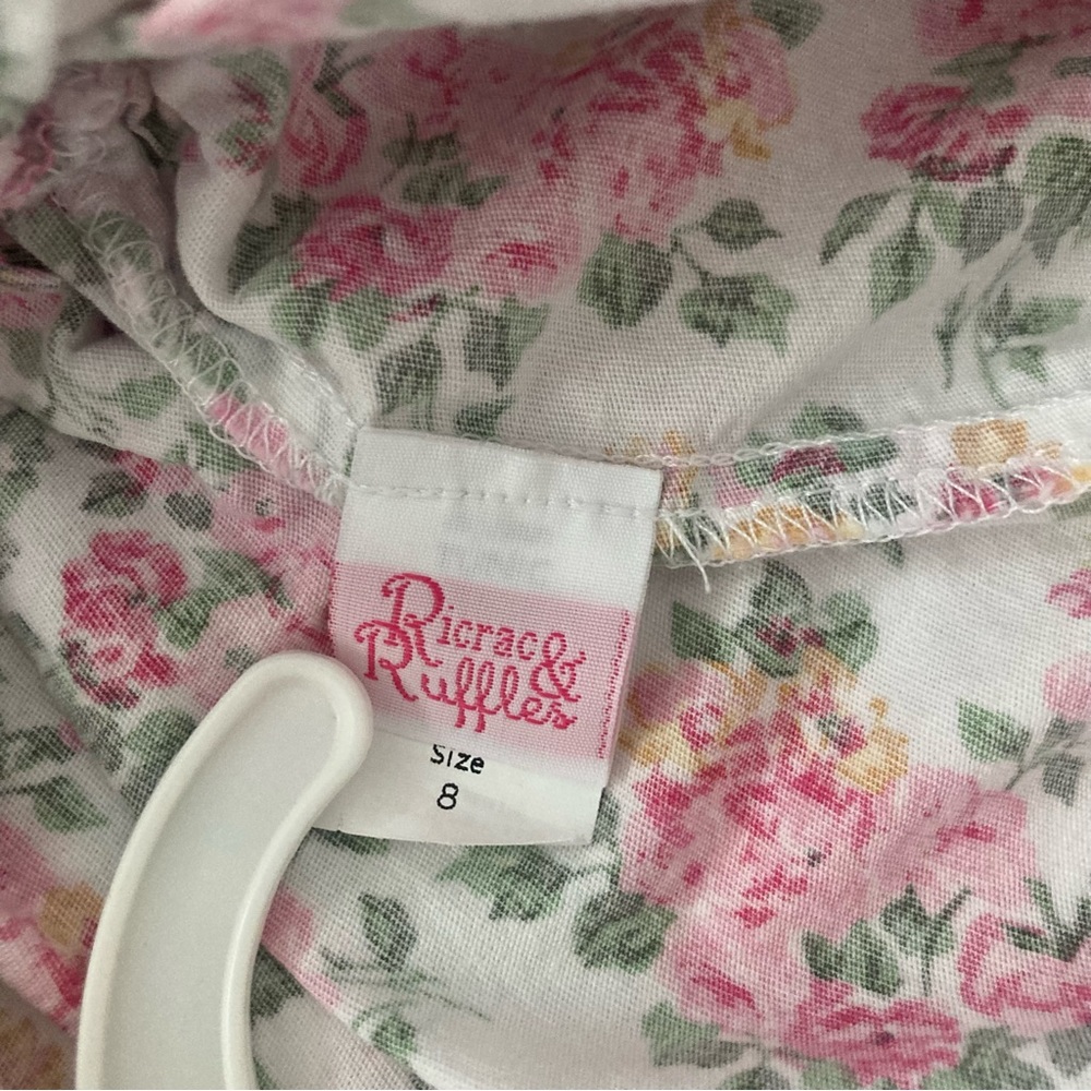 Ricrac & Ruffles Girls 8 Pink Ruffle Tunic Spring Summer - Picture 5 of 11